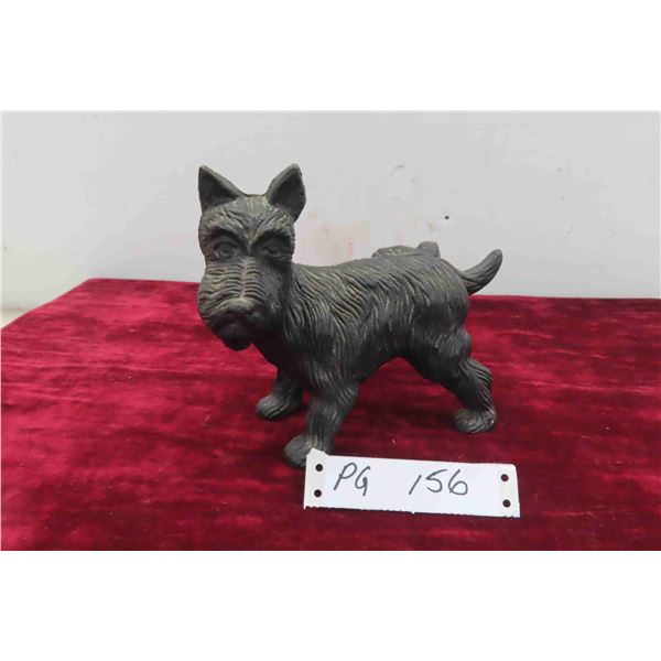 Vintage Cast Iron Peeing Scottie Dog Door 19x16x10cm  