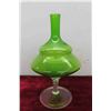 Image 2 : Mid Century Italian Empoli Green Glass Pedestal Christmas 