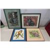 Image 1 : 4 Framed Petit Point Pictures