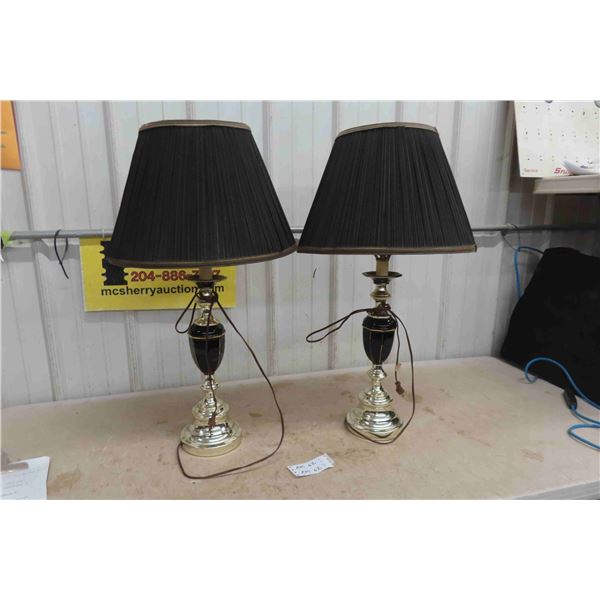2 Table Lamps with Shades 30" Tall