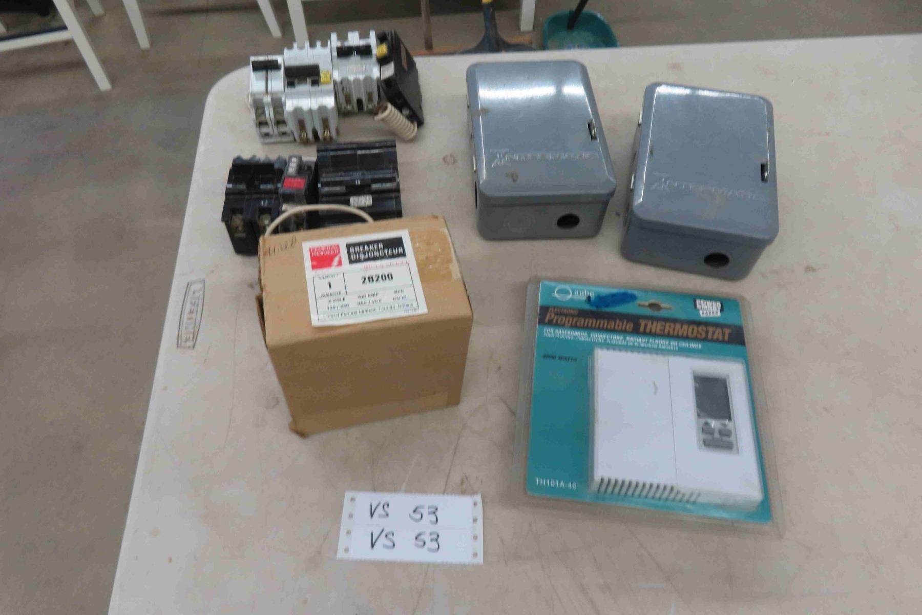 Thermostat, 2 Pole 200 Amp Breaker, Breakers+ - McSherry Auction ...