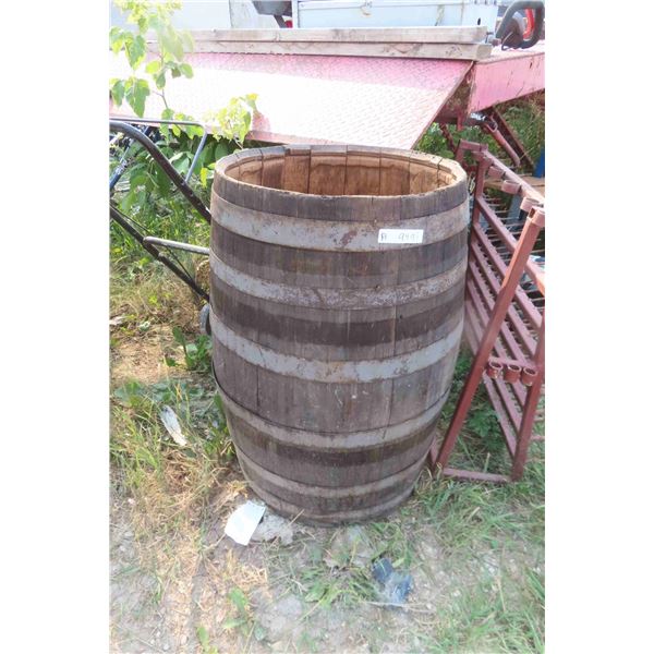 2 Wood Whiskey Barrels Approx 45gal 