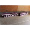 Image 1 : Taco Bell 2x Light Up Signs 13'' x 59'' & 13'' x 56'' 