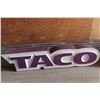 Image 2 : Taco Bell 2x Light Up Signs 13'' x 59'' & 13'' x 56'' 