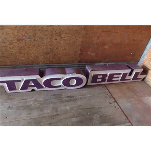 Taco Bell 2x Light Up Signs 13'' x 59'' & 13'' x 56'' 