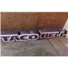 Image 1 : Taco Bell 2x Light Up Signs 13'' x 59'' & 13'' x 56'' 