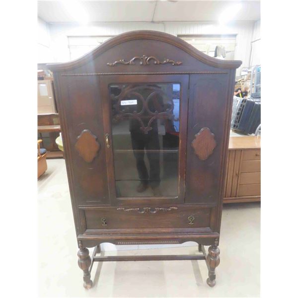 Oak China Cabinet 67'' x 39'' x 15'' 