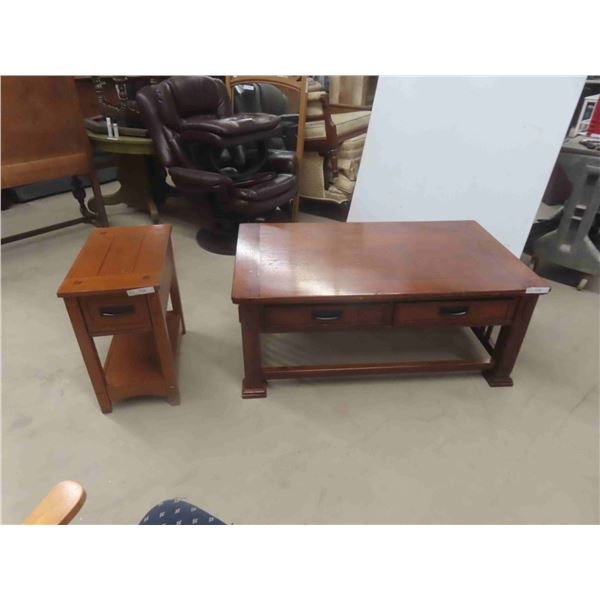 Coffee Table 20'' x 48'' x 28'' , End Table 23'' x 