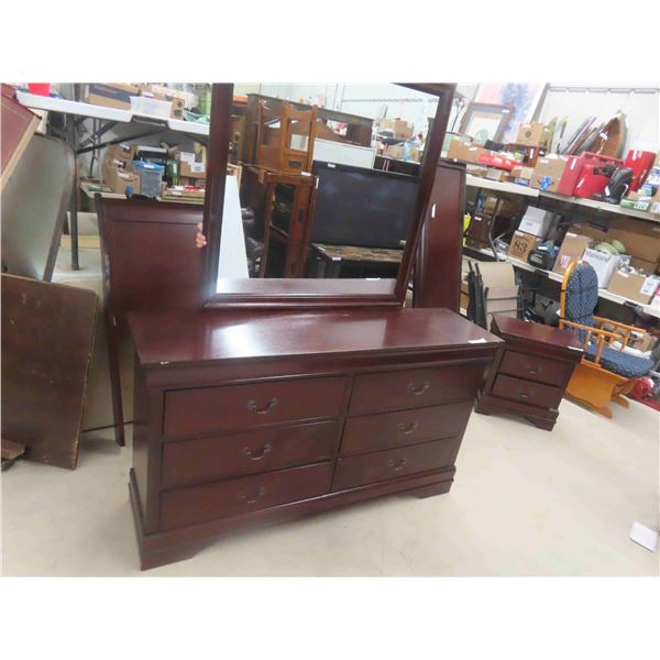 3pce Bedroom Set: Dresser 33'' x 58'' x 16'' & Mirror