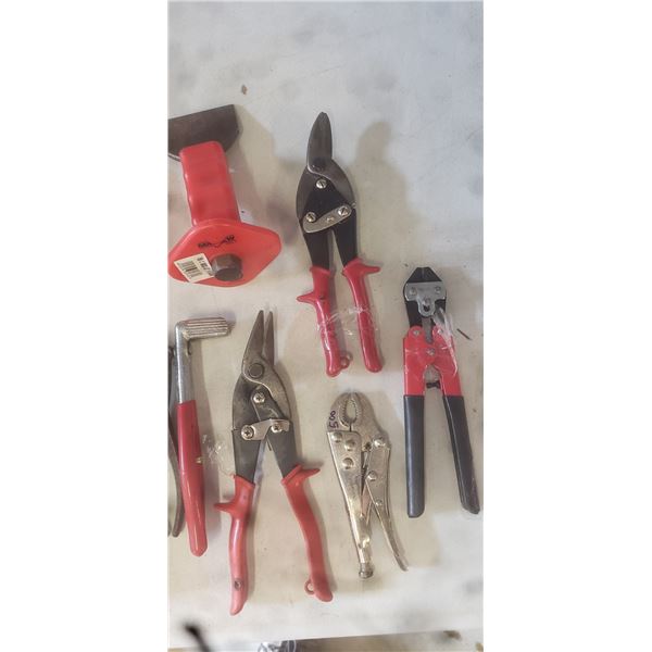Tin Snips, Cutters, Hack Saw, Vice Grips 