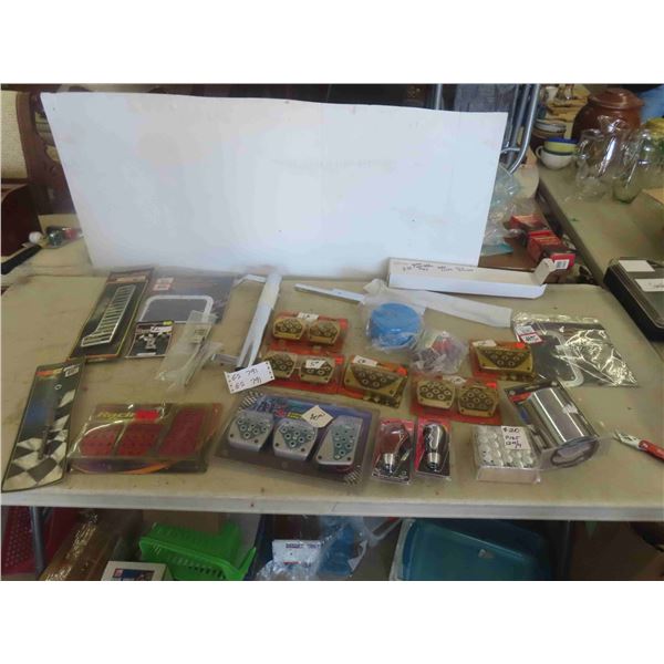 Racing Pedals, Ignition Wire Holder, Chrome Oil Cover,