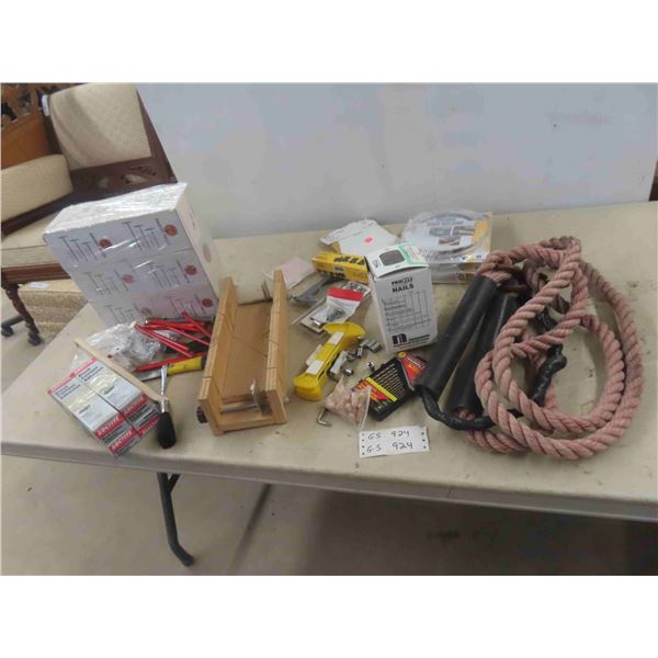 Tow Rope, Insulation Nails, Drill Bits