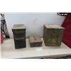 Image 1 : 3 Military Containers, Largest 14'' x 12'' x 15'' 