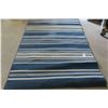 Image 2 : Area Rug  Blues & Off White 63" x 91"