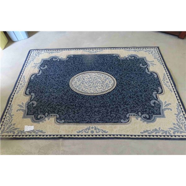 Area Rug Blues, Greys & Beiges 90" x 63"