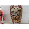 Image 3 : Japanese Style Vase 24" with Fabric Bull Rushes, Japan Fruit Growers Figure 19" High