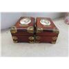 Image 8 : Wooden Jewlery Boxes with Brass Accents, Vintage Brush Set + Fur Style Hat
