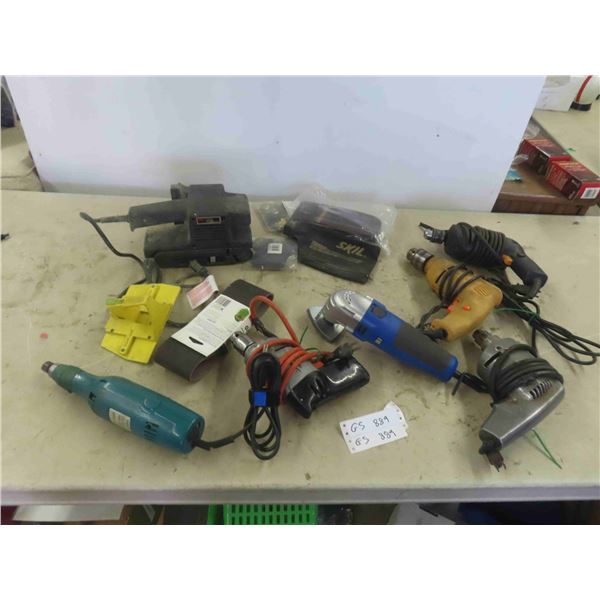 Power Tools: Die Grinder, Mouse Sander, Belt Sander, Drills,