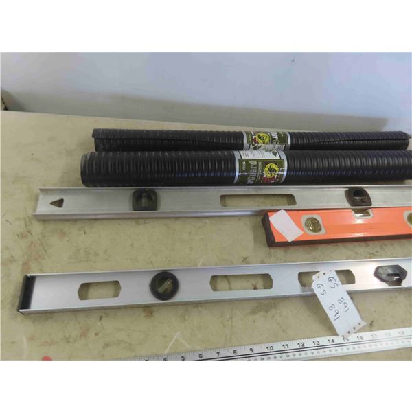 Pipe Clamps, Levels, Metal Yard Stick & More 