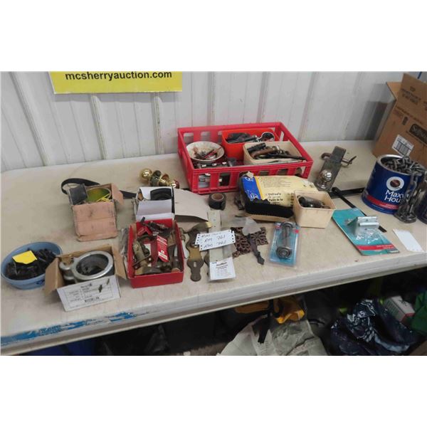 Reciever with Ball Hitch, Chain, 2" King Pin Lock Fastners, Steel Rollers + More