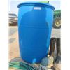 Image 2 : 45 Gallon Poly Barrel with 2 Garden Hoses & 7 Garden Ornaments