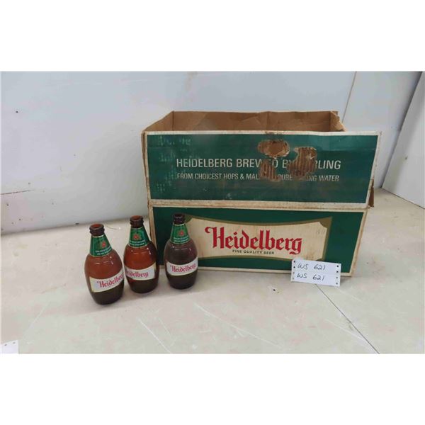 24 Pack Heidelberg Stubby Beer Bottles with Labels 