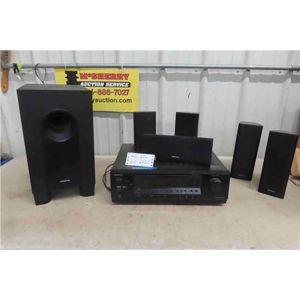 Onkyo AV Reciever HT- R340 with 5 Speakers
