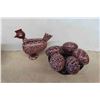 Image 5 : Ukrainian Hand Carved / Painted Wooden Chicken & Eggs