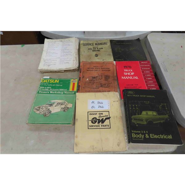 Manuals: 1974 Ford Truck, Datsun, Allis Chalmers HD15 