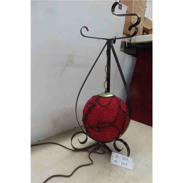 Vintage Standup Ashtray With Spaghetti Lamp. 29" High, 