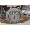 Image 7 : Boat Style Clock, Ceiling Light Fixture, 2 Glass Shades, 5 Tea/Cream Holders