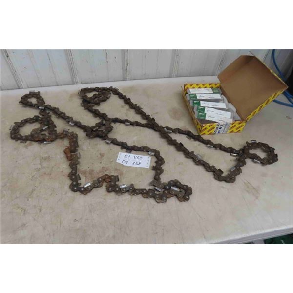 2 Sharpened Chain Saw Blades + Bits