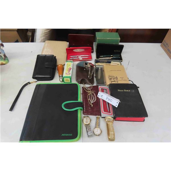 Pen/Pencil Sets, Flip Glasses, Mens Watches +