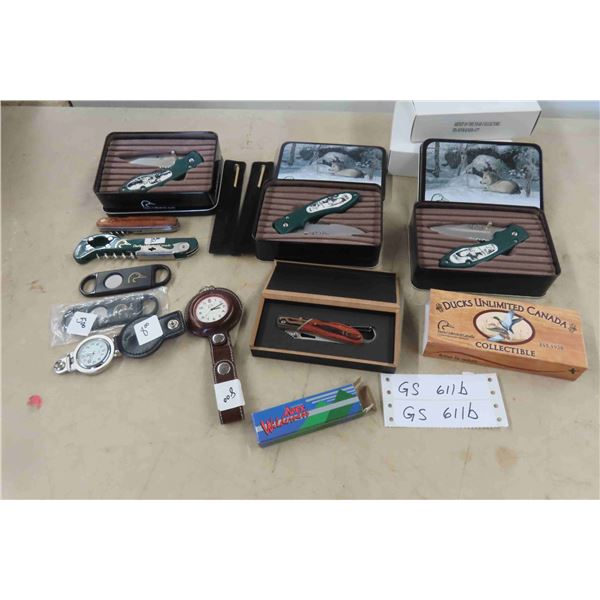 Ducks Unlimited Pocket Knife In Collector Case, Pocket 