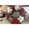 Image 2 : Christmas Wreath 27" Diameter + 3 Baskets With Slogans