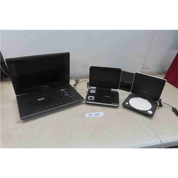 3 Portable DVD Players 