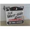 Image 1 : West Side Grill Wood Sign 24'' x 24'' 