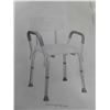 Image 2 : LIVINGbasics Shower Chair with Arms and Back, Height Adjustable 