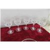 Image 2 : 11 Crystal Wine Goblets, 10 Etched Glasses 