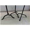 Image 8 : 3 Wrought Iron Candle Stands, Tallest 14"
