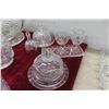 Image 2 : Crystal: Punch Bowl, Ladle, Glasses Decanters, Pitchers, Covered  Butter Dishes+