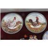 Image 2 : 4 Collector Rooster Ceramic Plates 8" Diameter + Fridge Magnets 