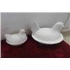Image 2 : Glass Hen on Nest, Egg Cups, Deviled Egg Plate