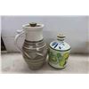 Image 8 : Stoneware Crocks, Medalta 1/4 Gallon with Lid, Finger Jugs + 