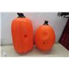 Image 2 : 2 Jack-O-Lantern Blow Molds 24" & 20" Tall No Lights 