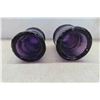 Image 2 : 2 Purple Insulators Approx 3 3/4" & 4"