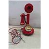 Image 2 : Red Candle Stick Phone, Russian Table Set + Brief Case