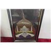 Image 2 : 3 Vintage Framed Painted Artwork On Leaf & Feather " Tigger" Signed Balam, New Old Stock Factory Sea