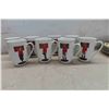 Image 8 : 15 Round Mirrored Trays 6" to 7 1/2", 8 North West Mounted Police Coffee Mugs (Small Chip on 1 Mug) 
