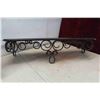 Image 2 : What Not Shelf 24"x17x3 1/2 and Wrought Iron & Wood Shelf